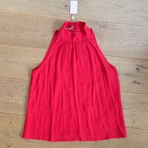 Numi coral red halter Sleeveless Top